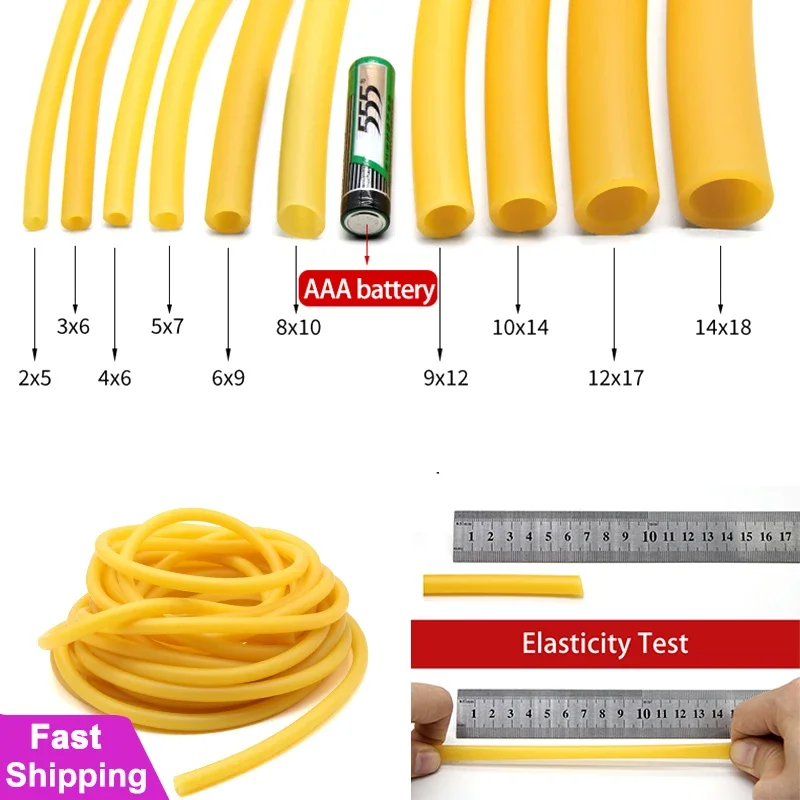 Speargun Rubber Band - 1 ~ 10m Tubi di gomma